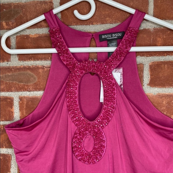 Bisou Bisou beaded cutout top - Picture 2 of 8